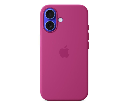 Etui do telefonów APPLE Silikonowe etui MagSafe do iPhone 16 żywy róż